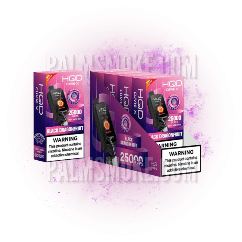 HQDCuvieXDisposableVape25000PuffsBLACKDRAGONFRUITPALMSMOKE.COM