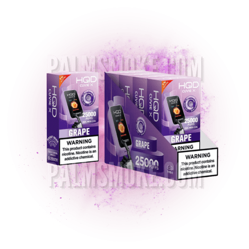 HQDCuvieXDisposableVape25000PuffsGRAPEPALMSMOKE.COM